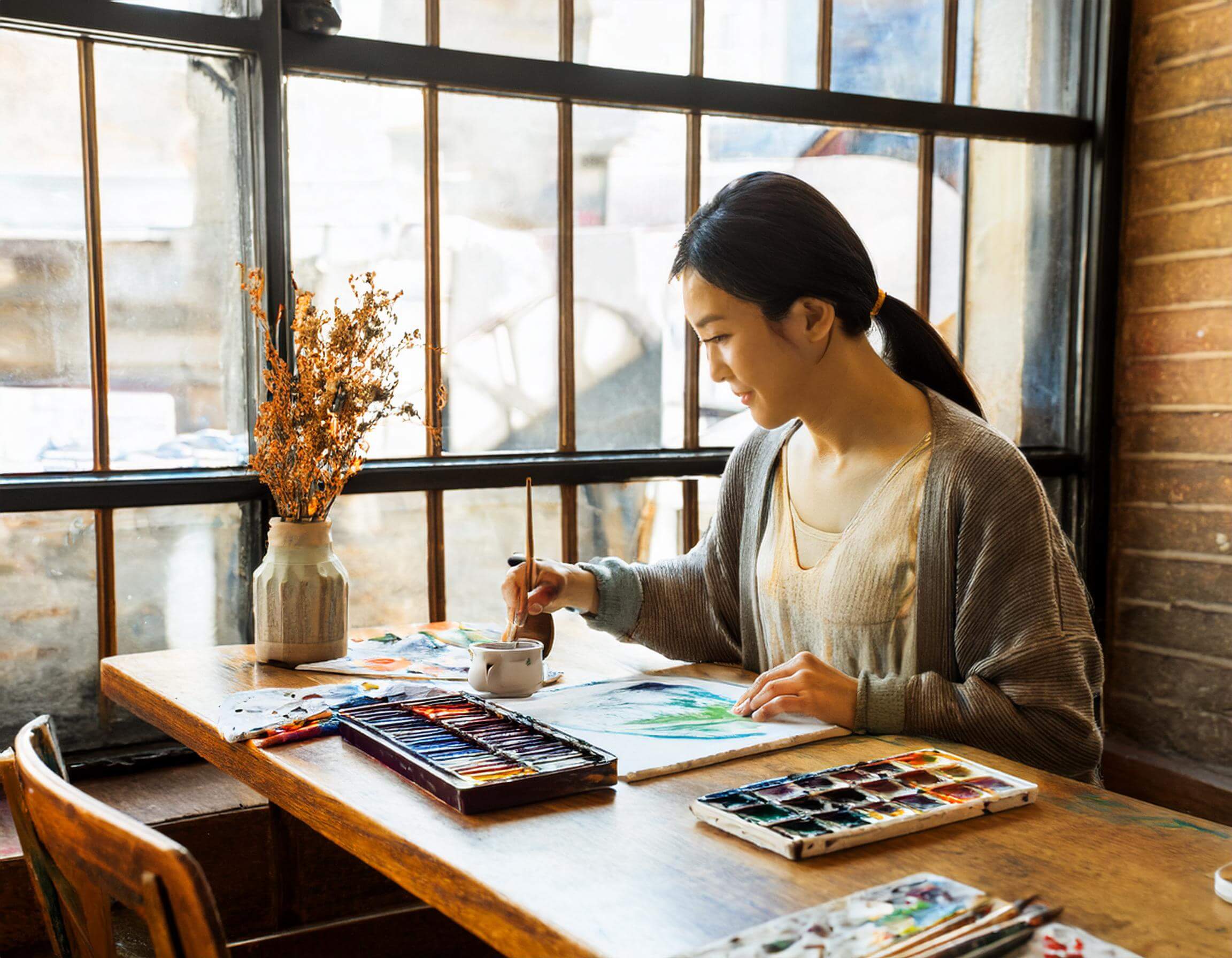 カフェで楽しむアート教室 ～水彩画で描くコーヒーカップ～